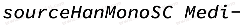 sourceHanMonoSC Medi字体转换